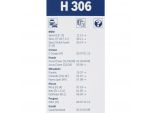 Задний стеклоочиститель Bosch Rear H306